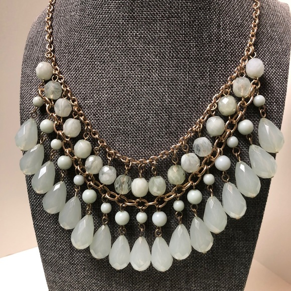 Jade Coloured Statement Necklace - Picture 2 of 4